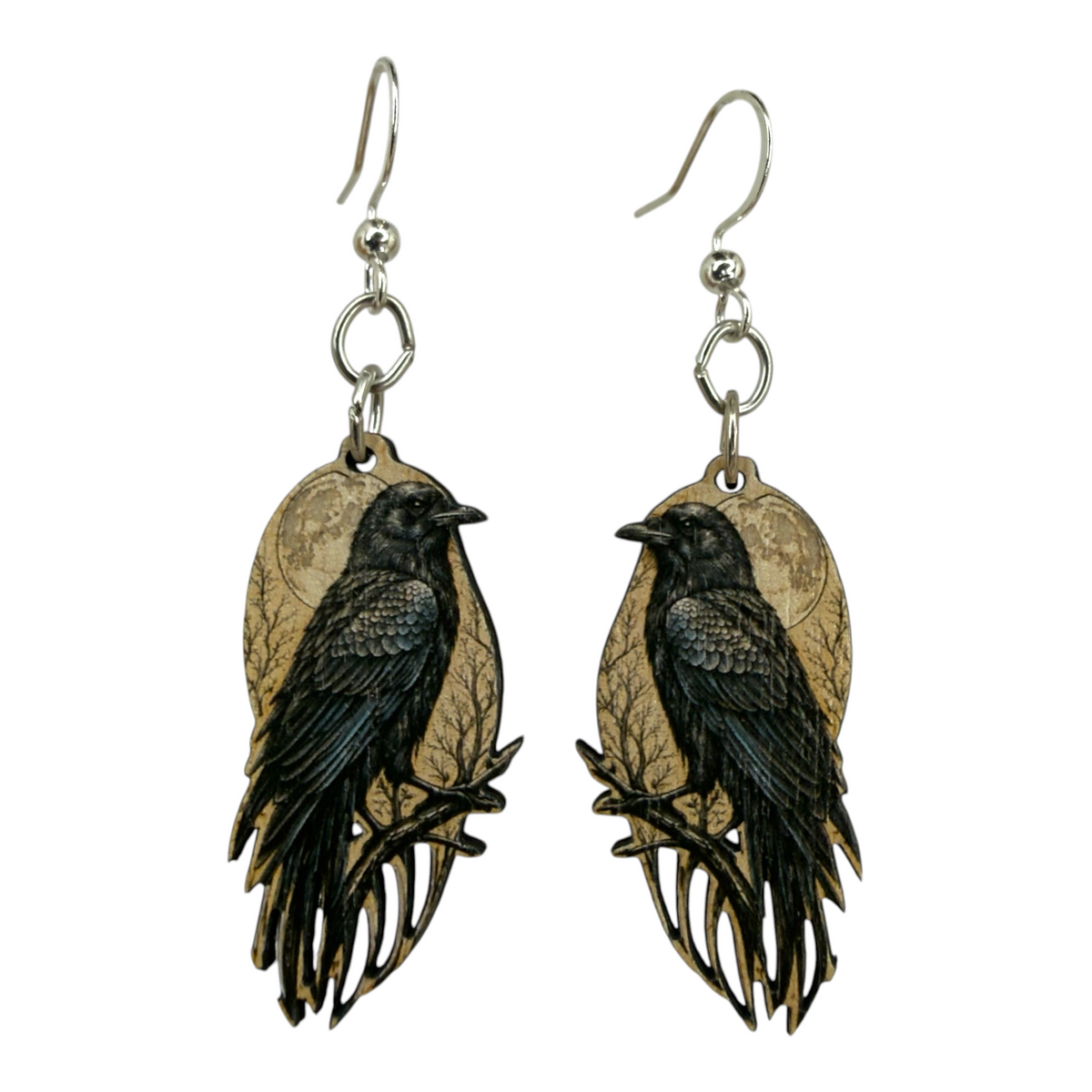 Raven Moon Earrings #1933