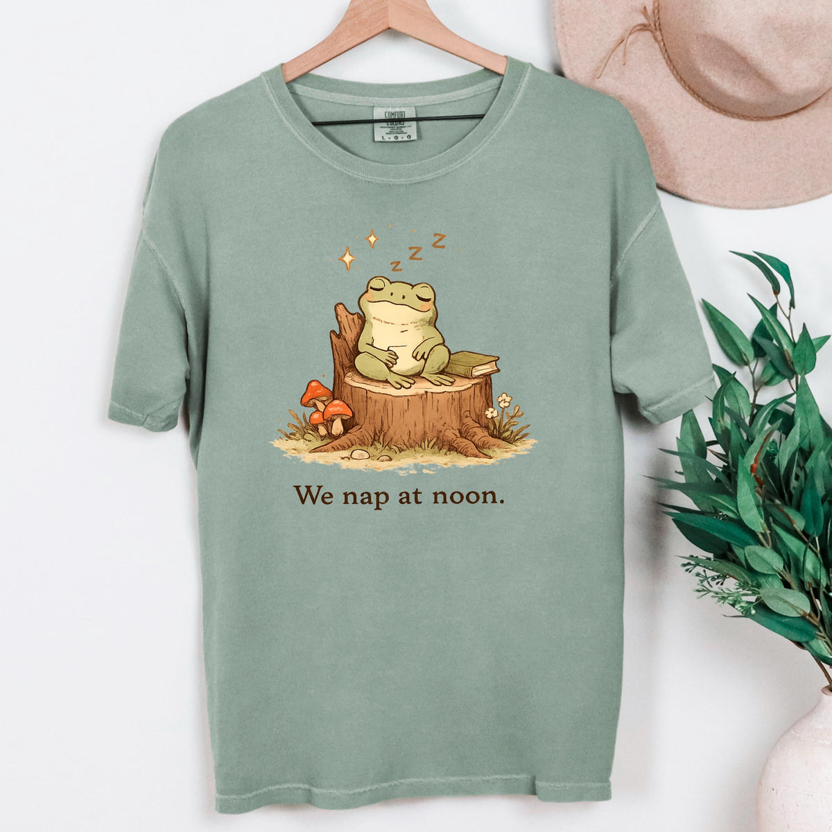 We Nap at Noon Frog Comfort Colors T-Shirt