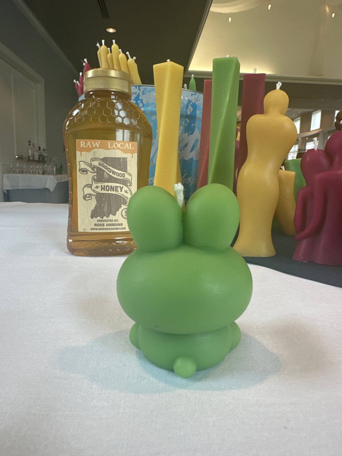 Bow Tie Bunny Beeswax Candle