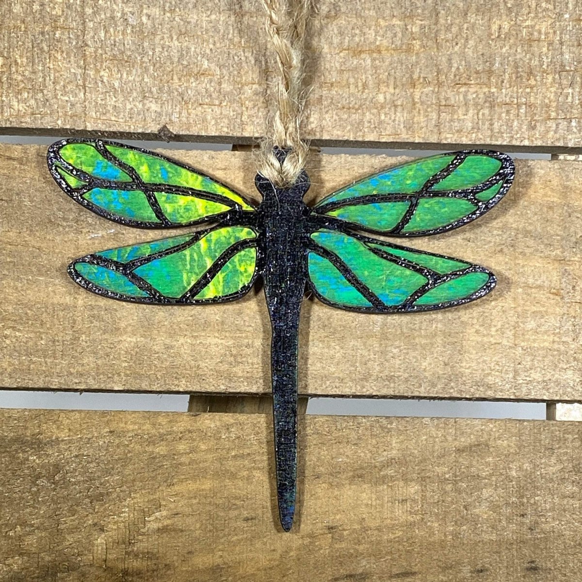 Dragonfly Wooden Christmas Ornament | Nature-Inspired Holiday Decor