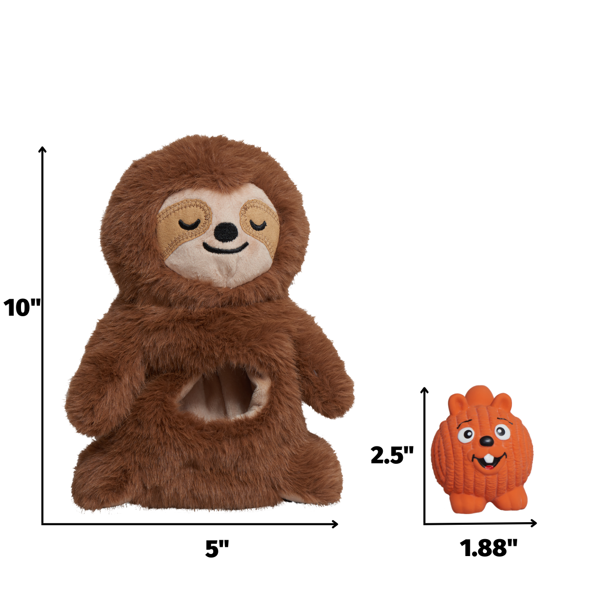 Snuggle & Zoom™ Sloth & Squirrel Enrichment Dog Toy