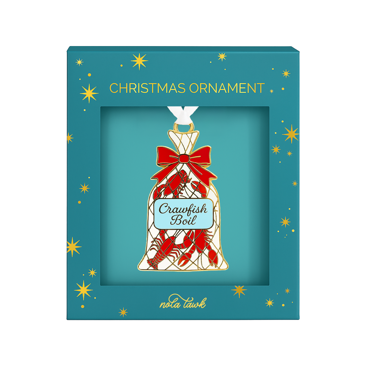 Crawfish Boil Enamel Ornament