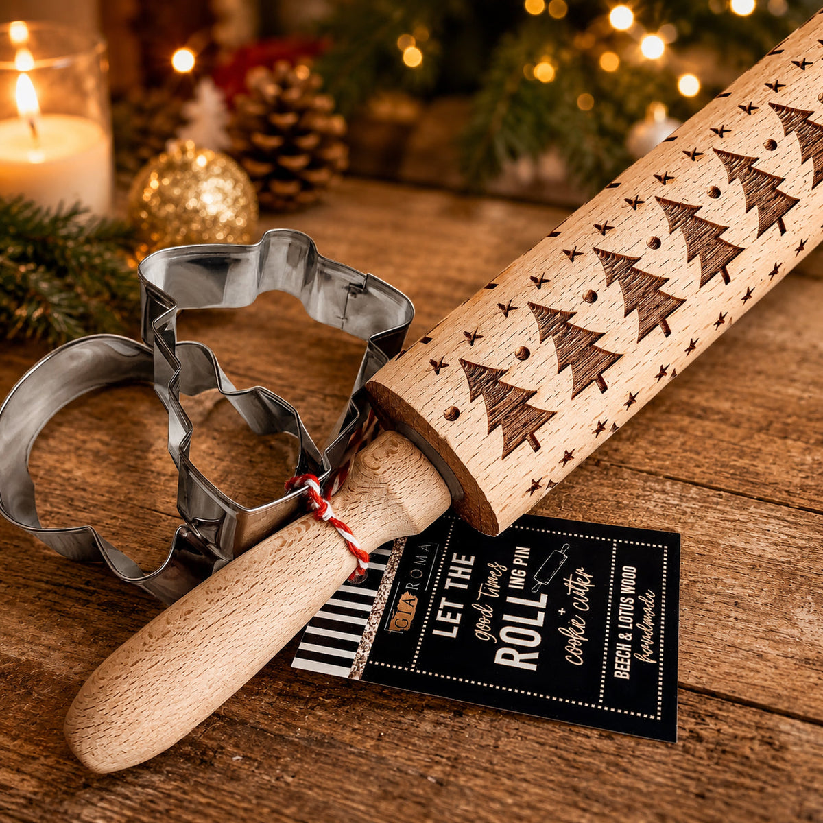 Embossed Christmas Rolling Pin | 10 Designs