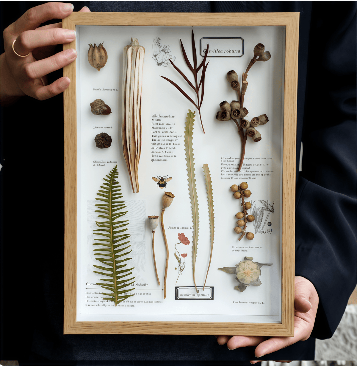 "Nature's Cabinet" Botanical Specimen Shadow Box