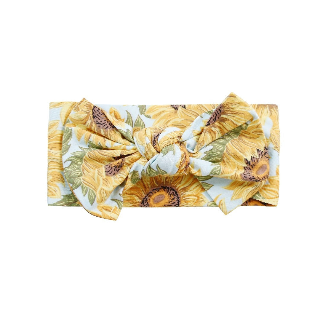 Sammy’s Sunflower Knotted Bow Headband