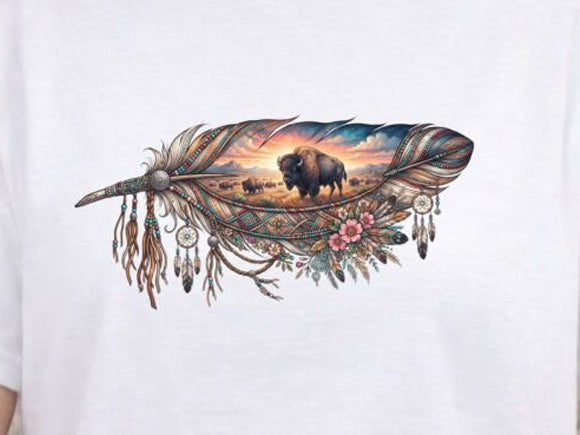 Bison Feather Graphic Tee