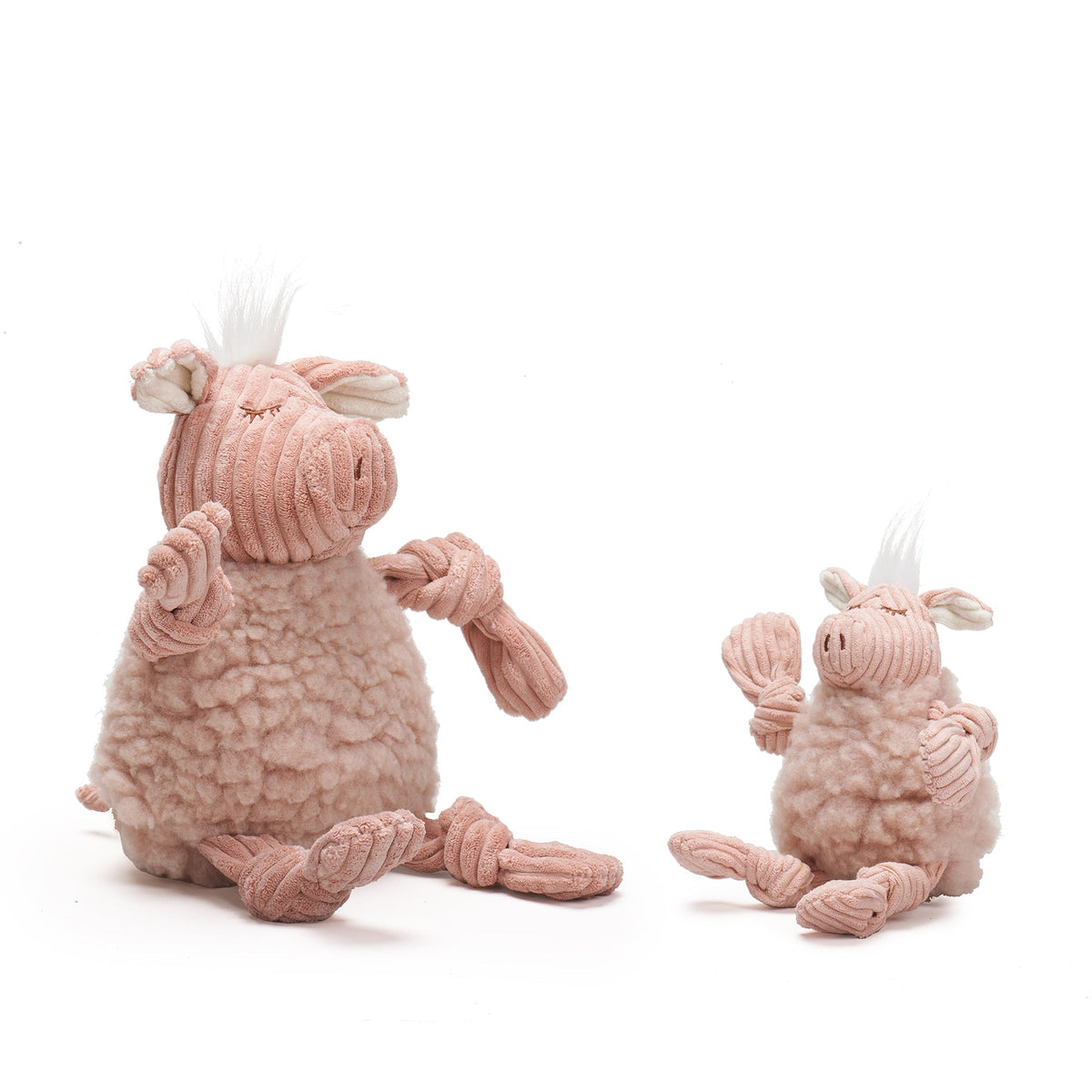 Penelope Pig FlufferKnottie™ Plush Dog Toy | HuggleHounds