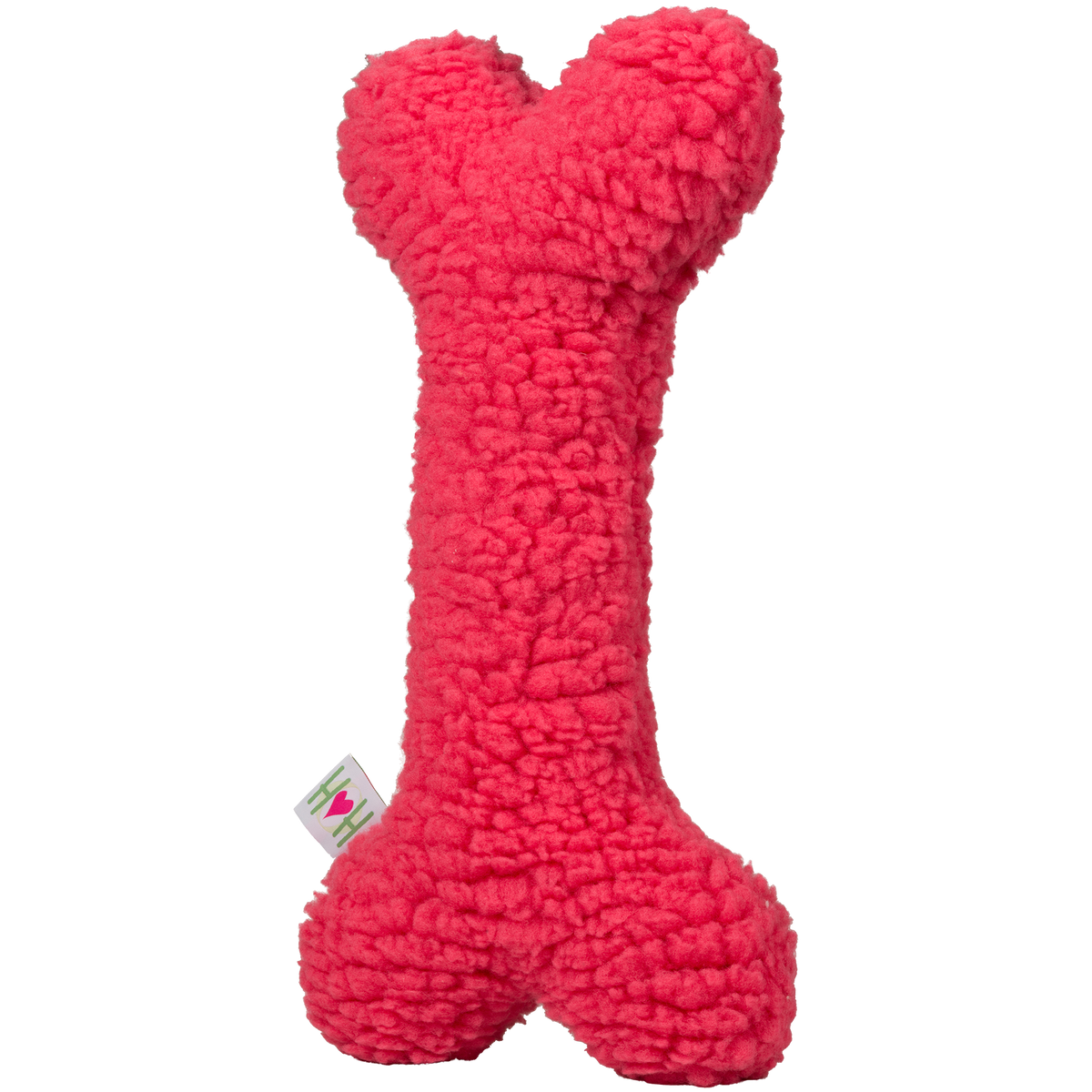 Pink HuggleFleece® Bone Dog Toy | HuggleHounds HuggleCause™
