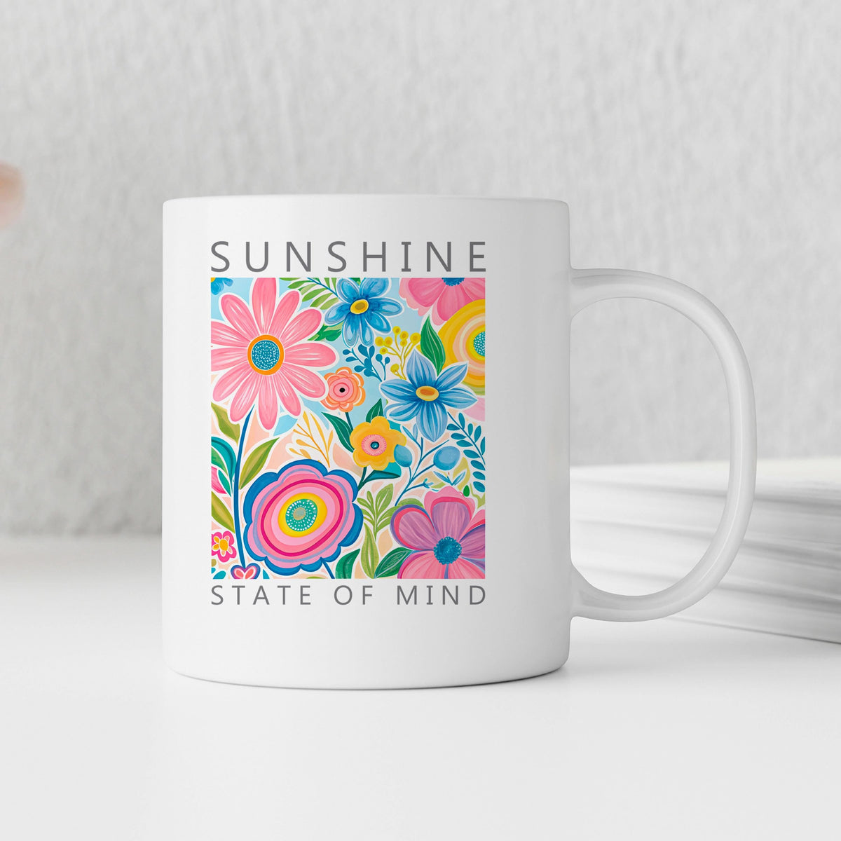 Sunshine State of Mind Floral Ceramic Mug