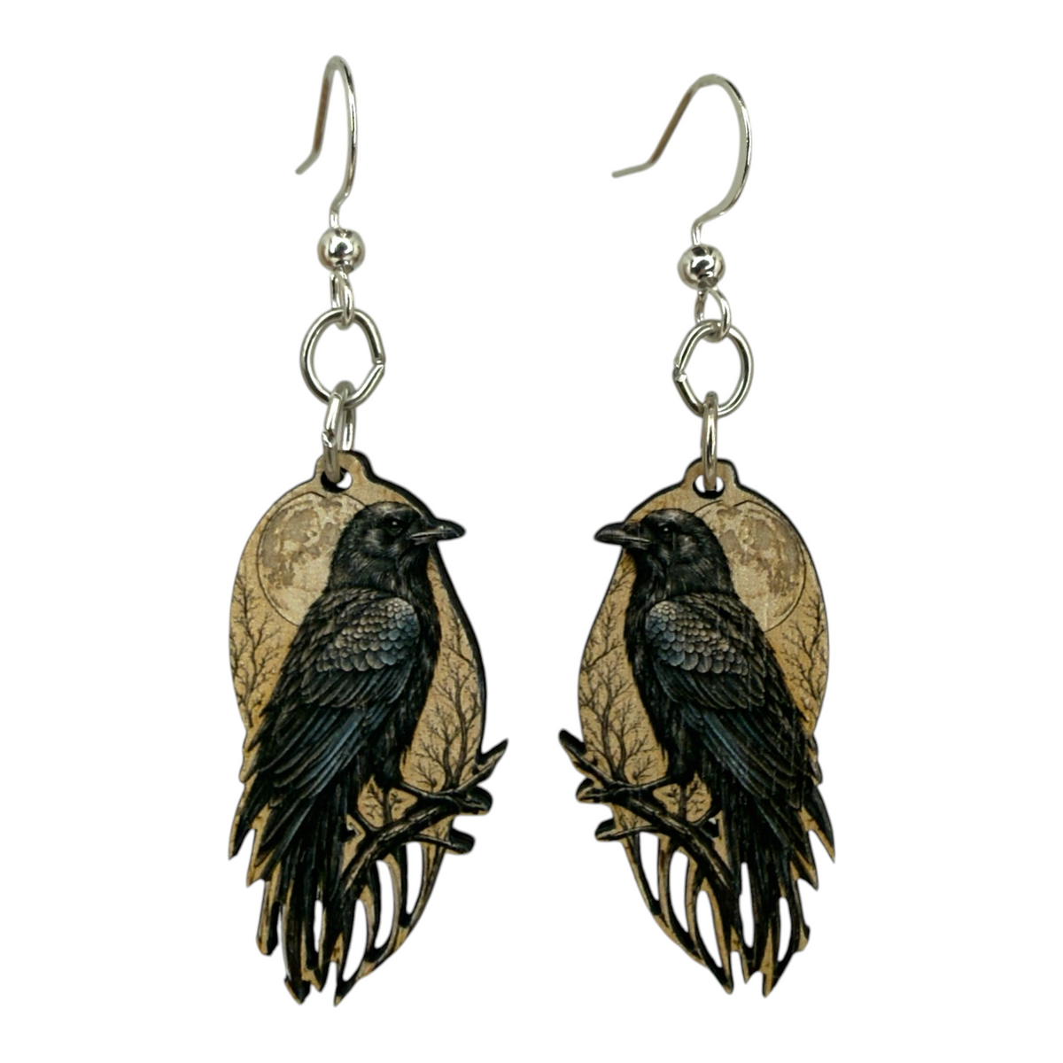 Raven Moon Earrings #1933