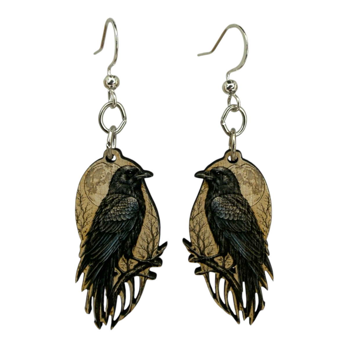 Raven Moon Earrings #1933