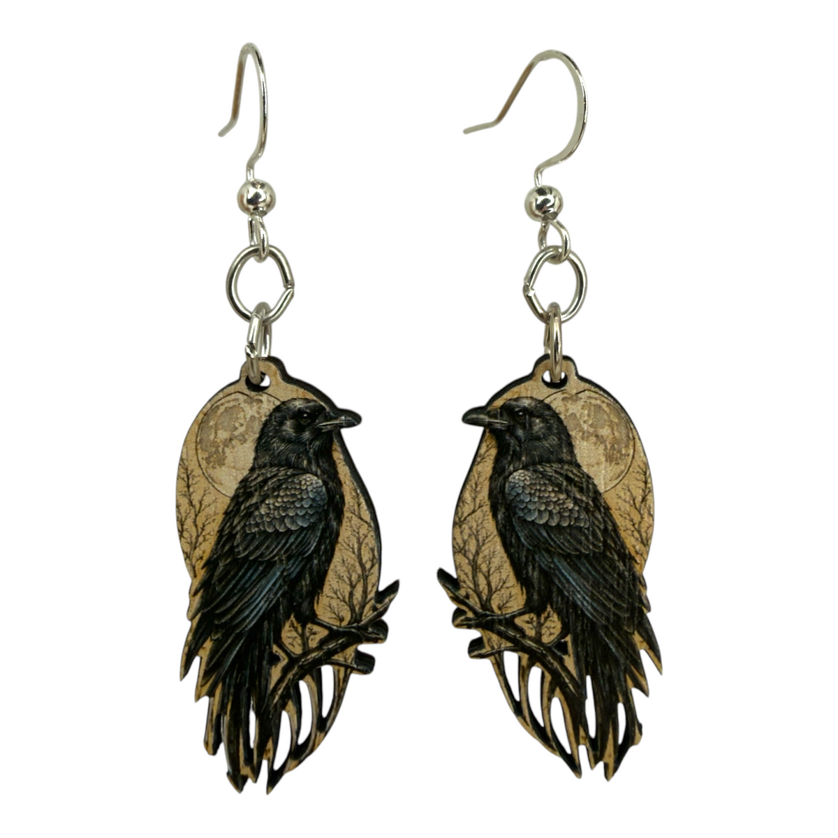 Raven Moon Earrings #1933