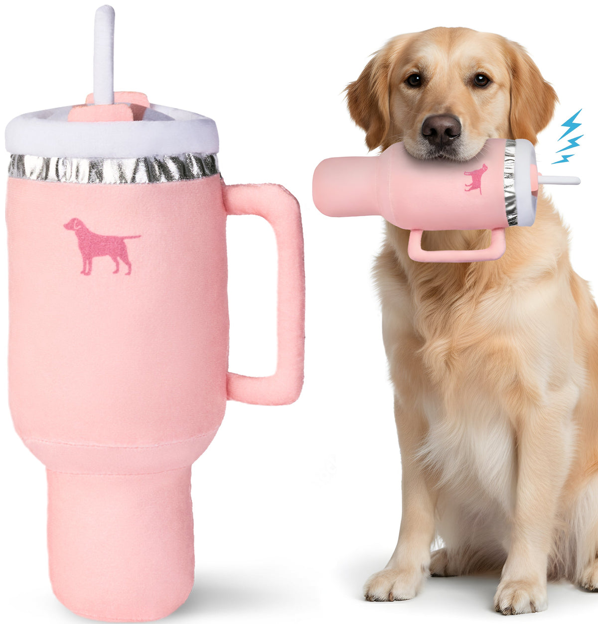 Pup Cup Squeaky Tumbler Dog Toy