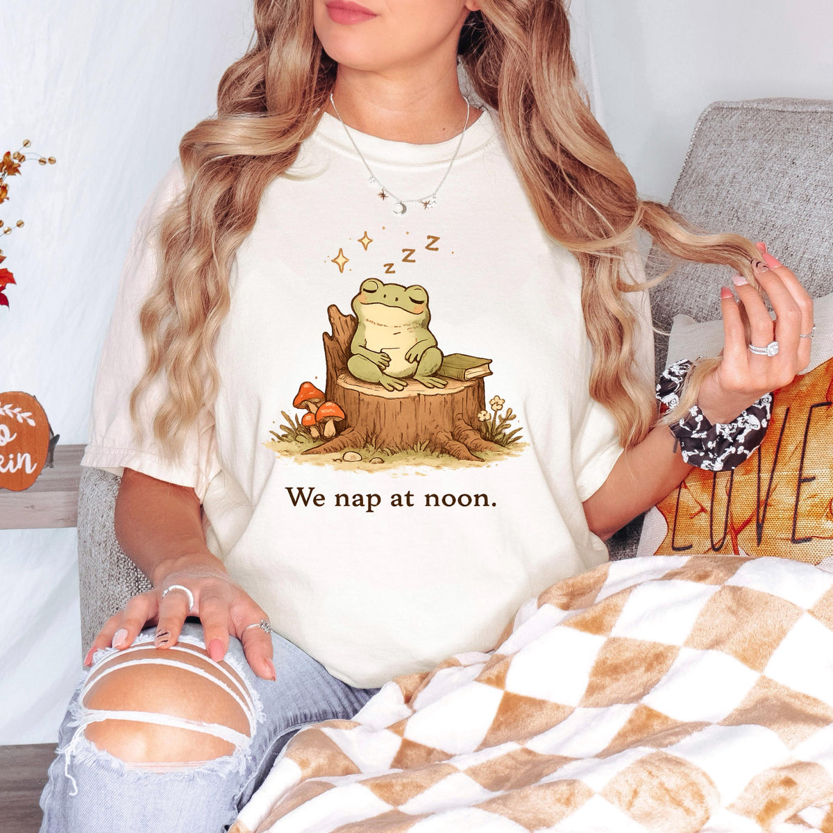 We Nap at Noon Frog Comfort Colors T-Shirt