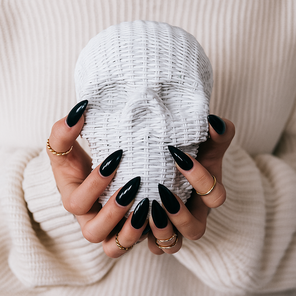 Woven Rattan-Style Skull Decor