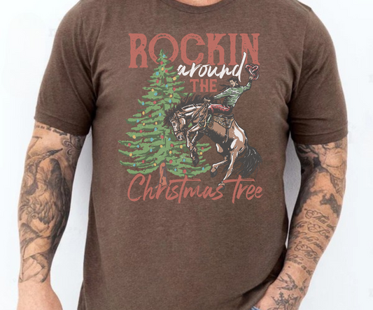 Cowboy Rockin’ Around the Christmas Tree Tee