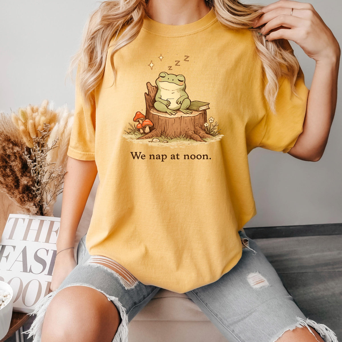 We Nap at Noon Frog Comfort Colors T-Shirt