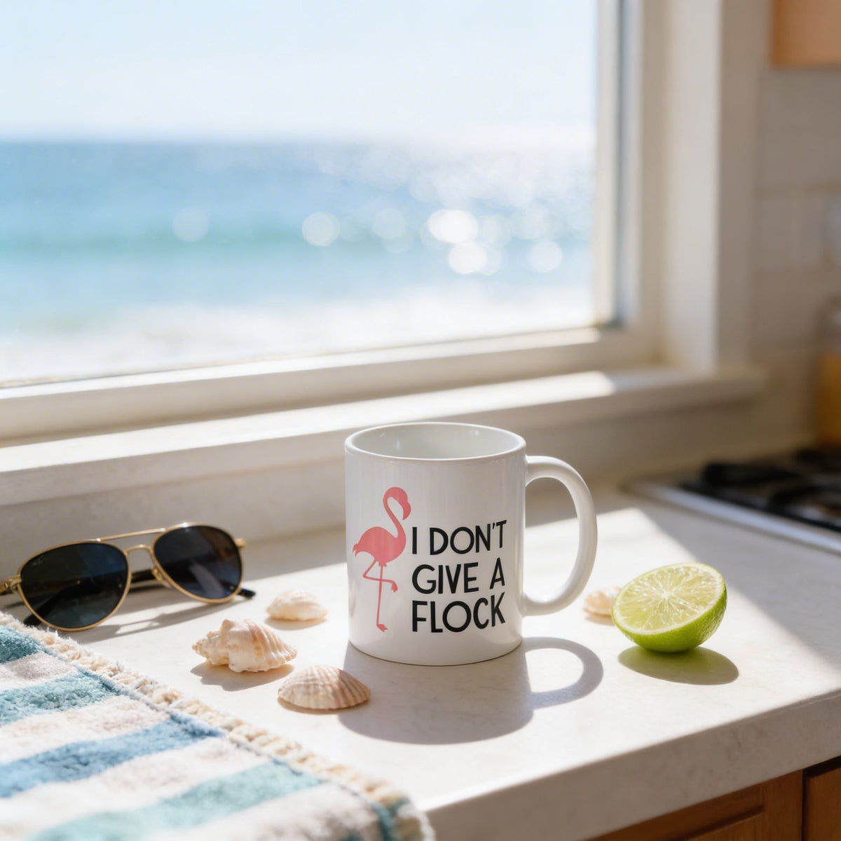 I Don’t Give a Flock Flamingo Coffee Mug