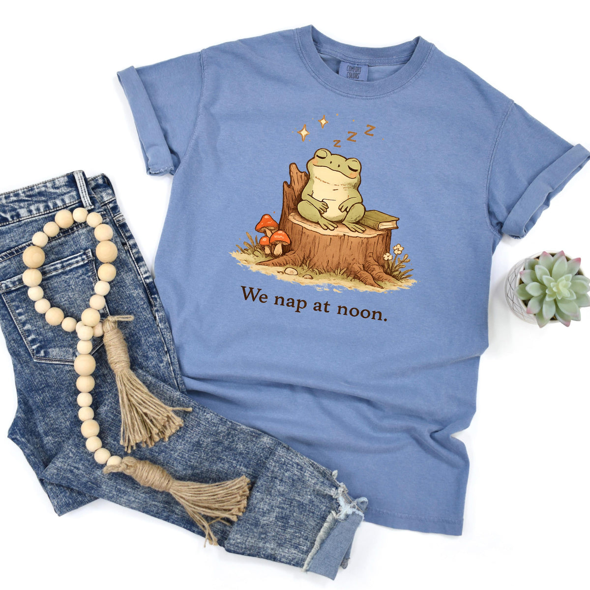 We Nap at Noon Frog Comfort Colors T-Shirt