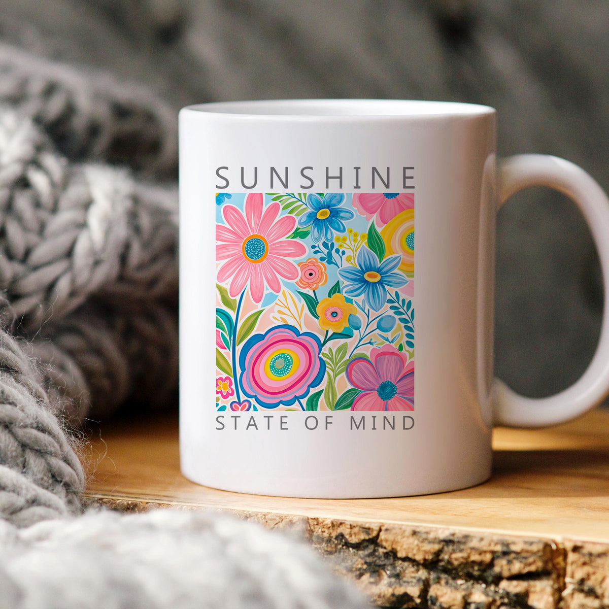Sunshine State of Mind Floral Ceramic Mug