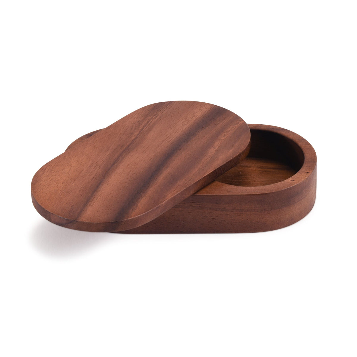 Acacia Wood Salt & Pepper Pinch Pot with Swivel Lid