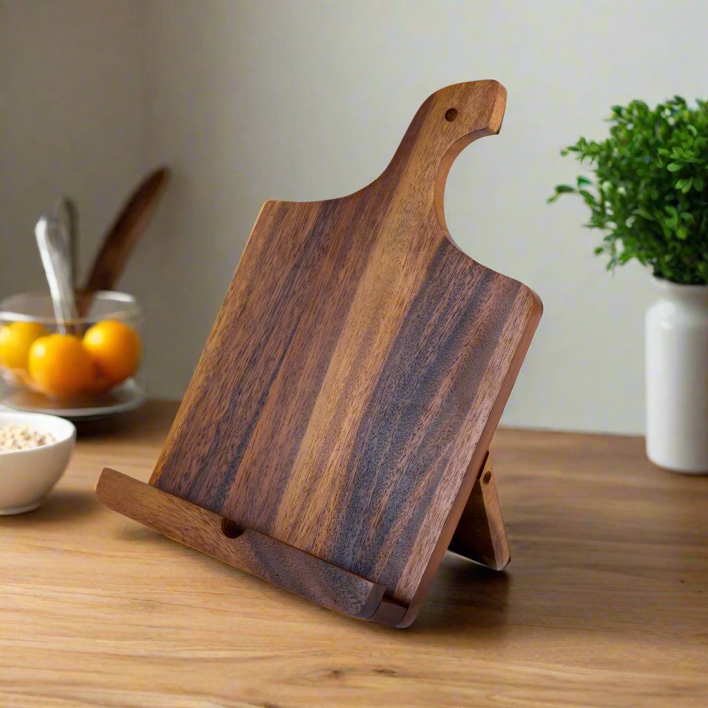 Acacia Wood Cookbook & Tablet Holder