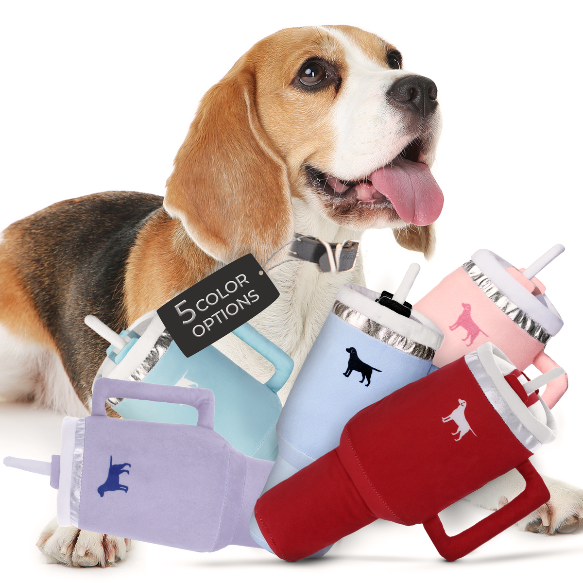Pup Cup Squeaky Tumbler Dog Toy