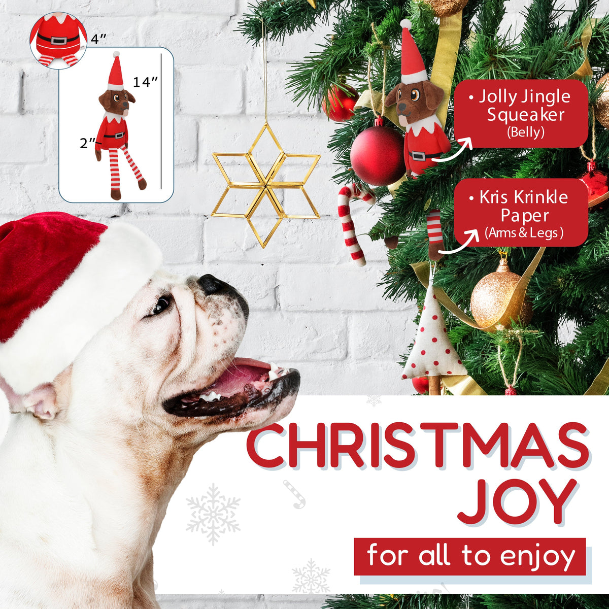 Pooch on a Perch Christmas Dog Toy