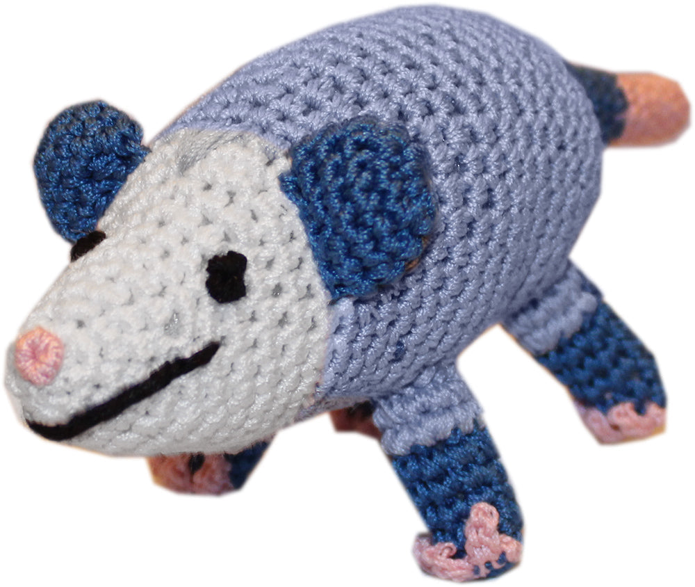Pookie the Possum | Crocheted Squeaky Dog Toy
