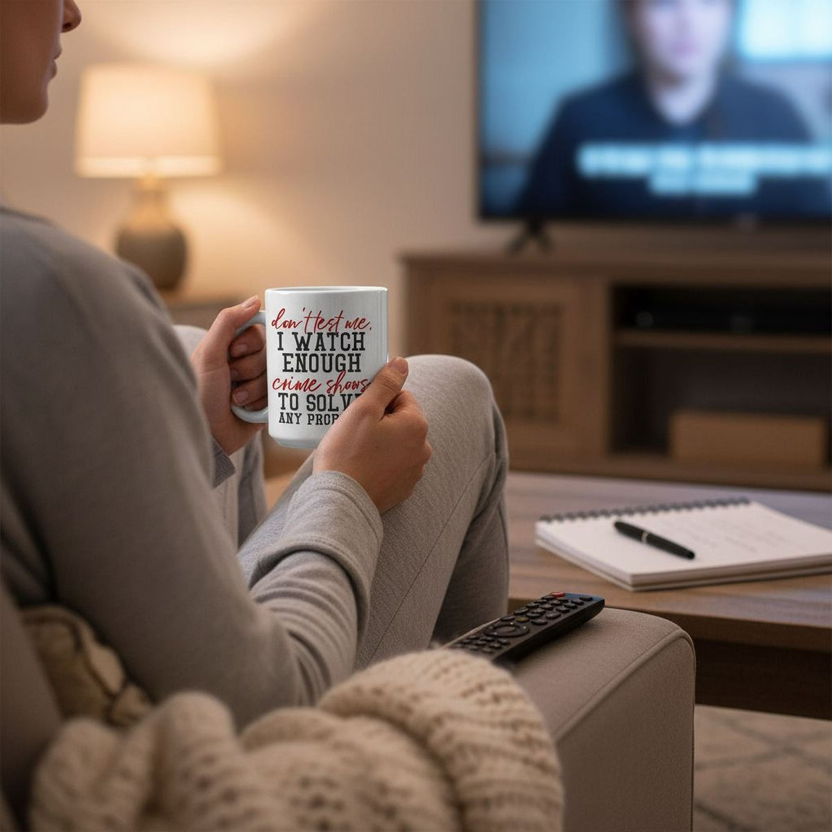 Crime Show Junkie Mug | Funny True Crime Coffee Cup