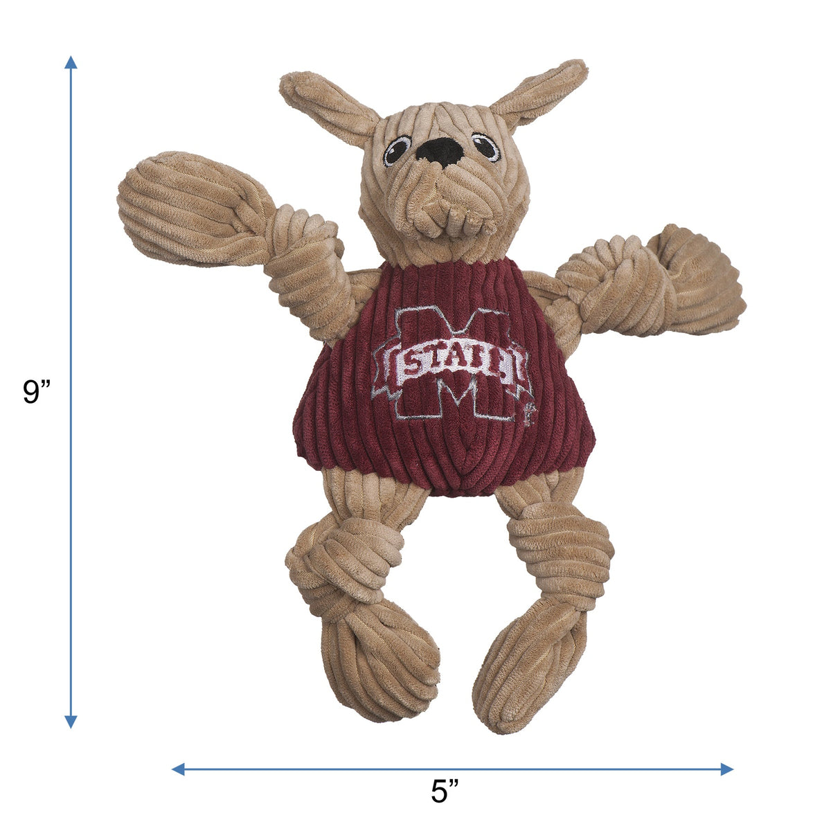 Mississippi State Bully Bulldog Knottie® Plush Dog Toy