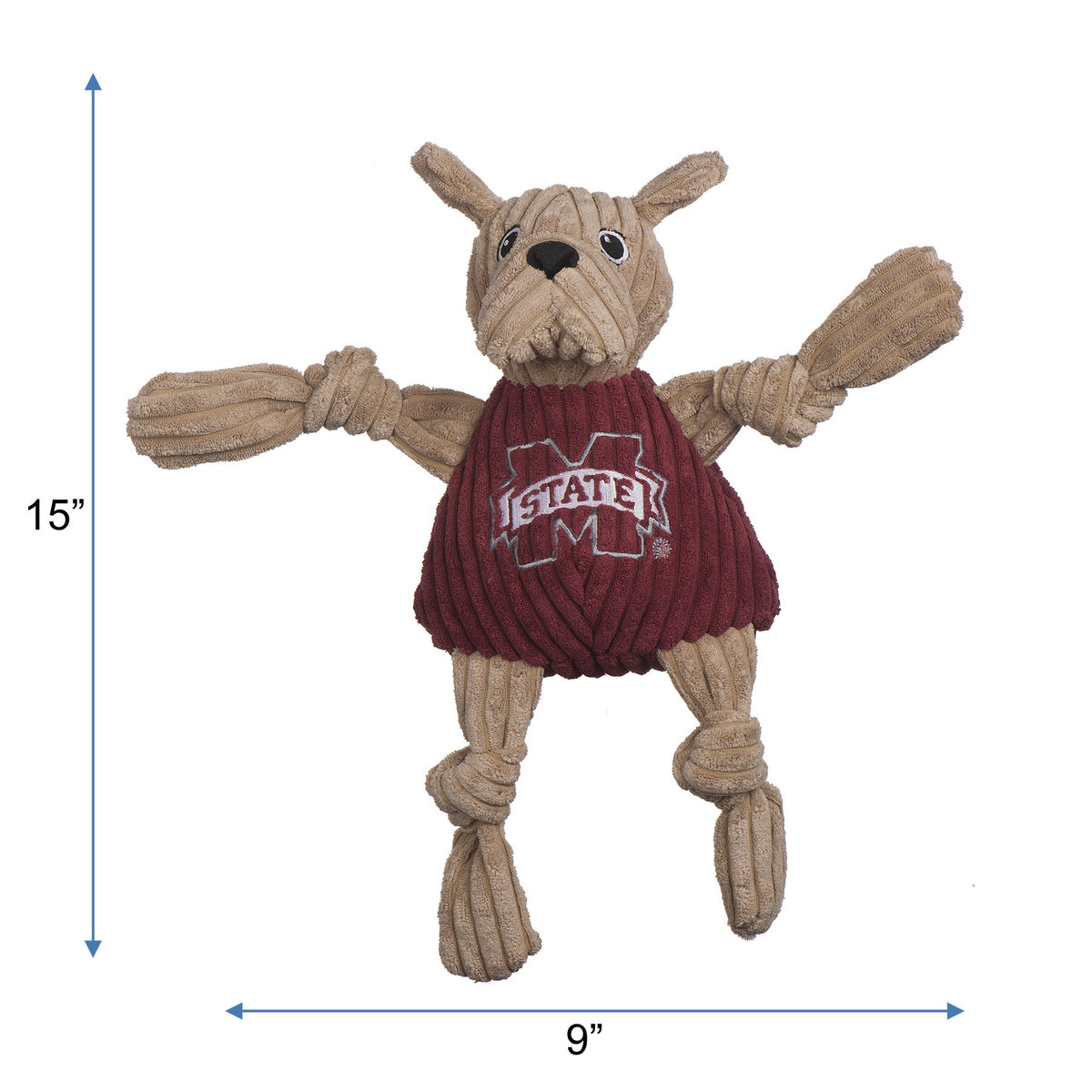 Mississippi State Bully Bulldog Knottie® Plush Dog Toy