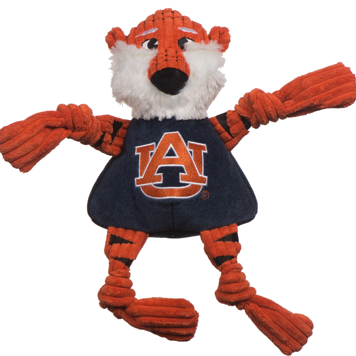 Auburn Aubie the Tiger Knottie® Plush Dog Toy