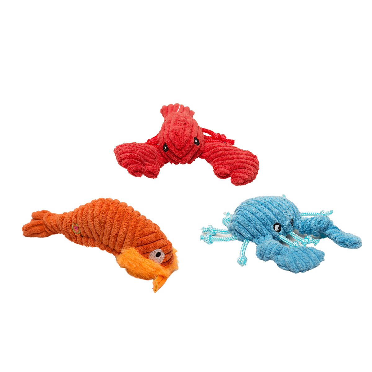 Raw Bar Wee Huggles® 3-Pack | Mini Plush Dog Toys
