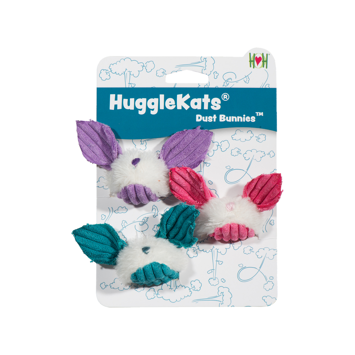 HuggleKats® Dust Bunnies Cat Toys – 3 Pack