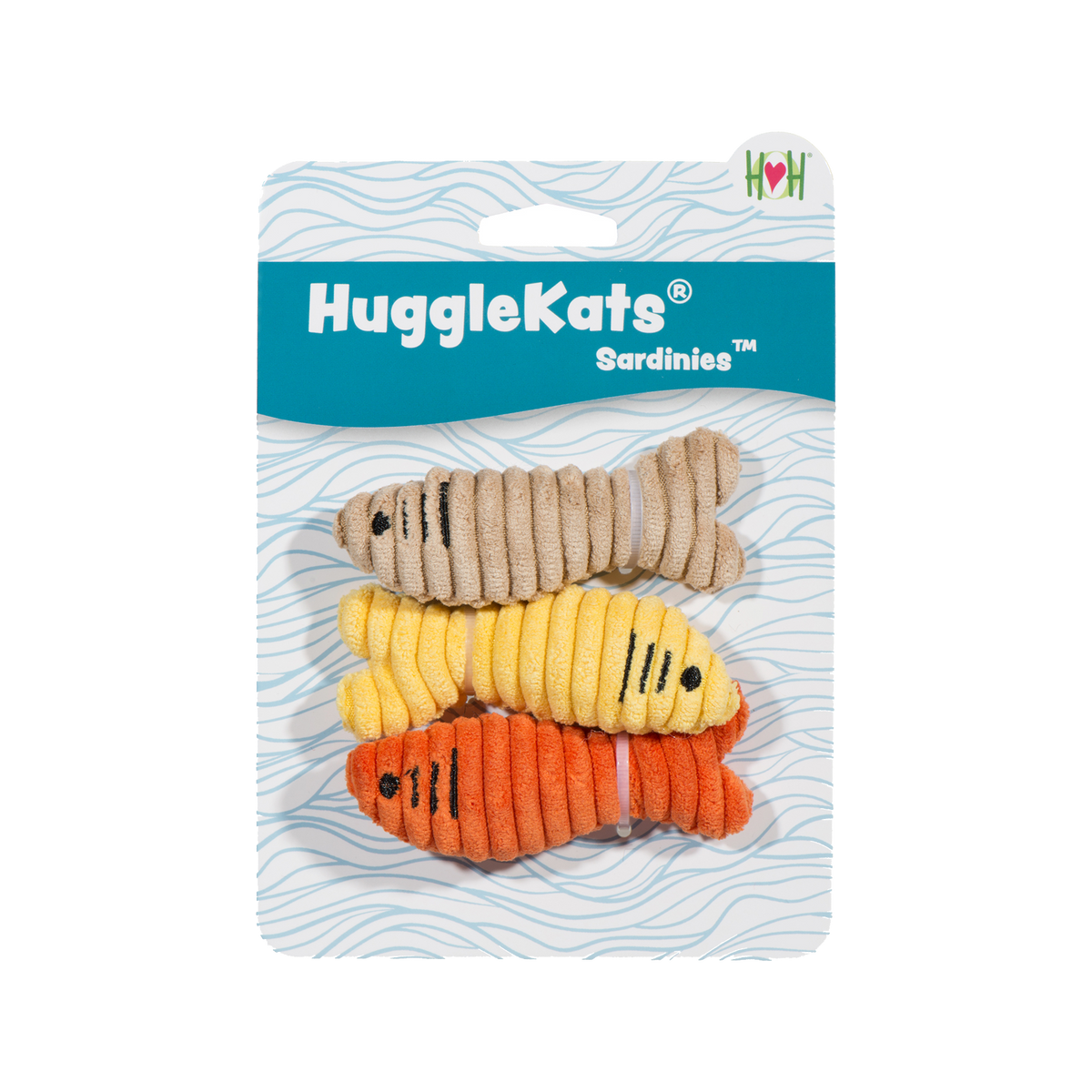 Sardinies Catnip & Crinkle Cat Toys – 3 Pack | HuggleKats®