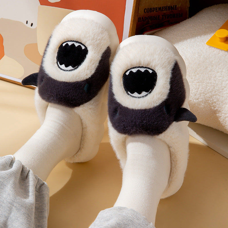 Snazzy Shark Plush Slippers