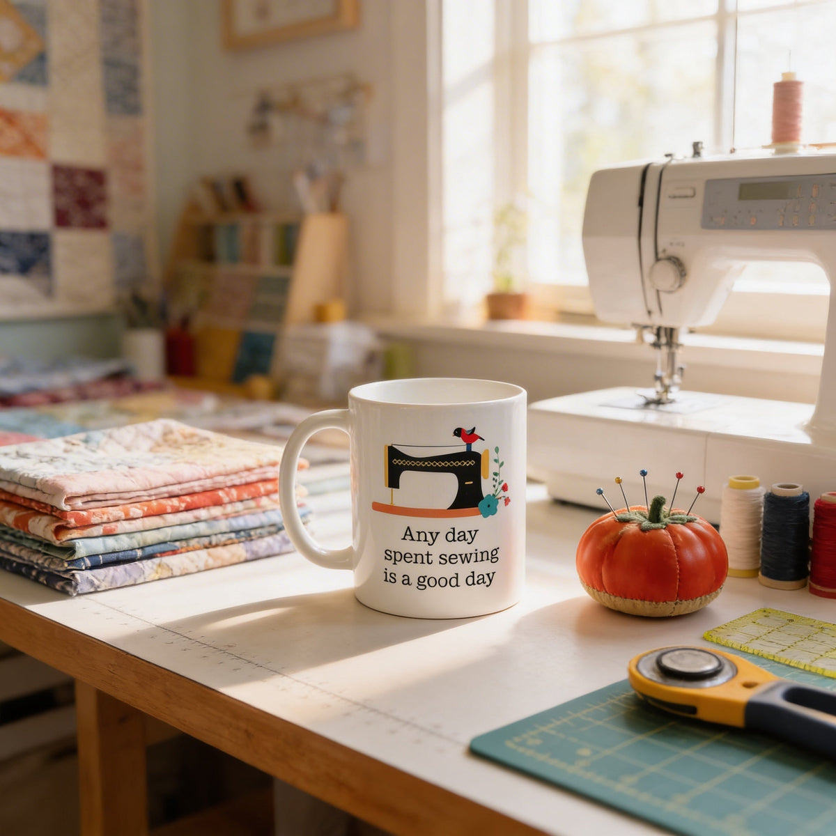Any Day Spent Sewing Is a Good Day Coffee Mug