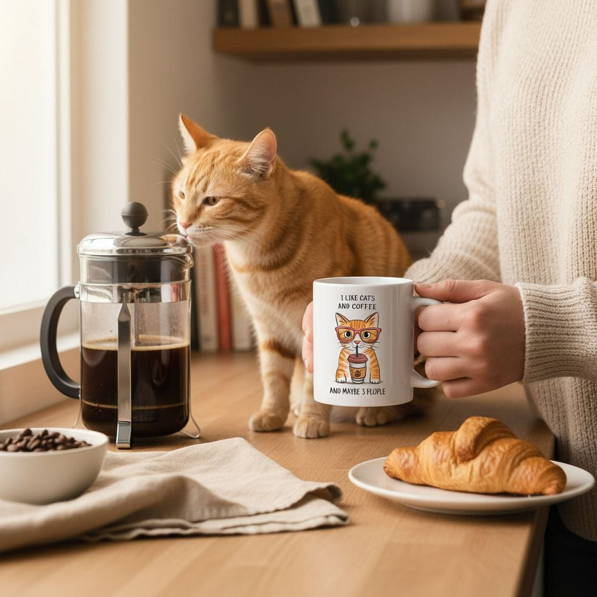 I Like Cats & Coffee & Maybe 3 People Mug