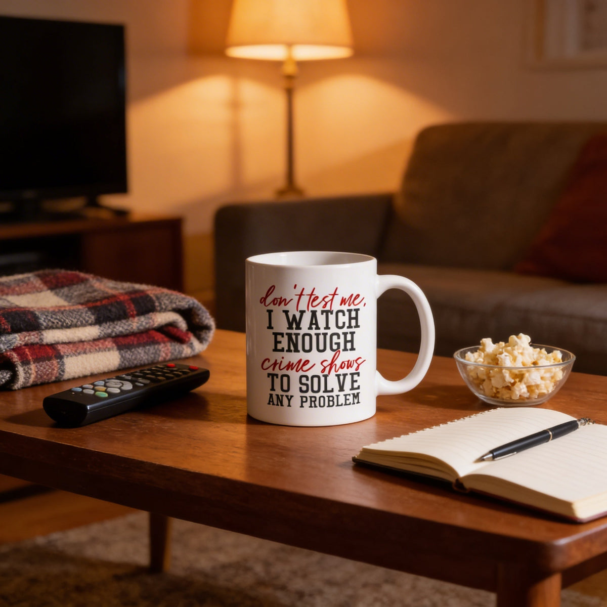 Crime Show Junkie Mug | Funny True Crime Coffee Cup