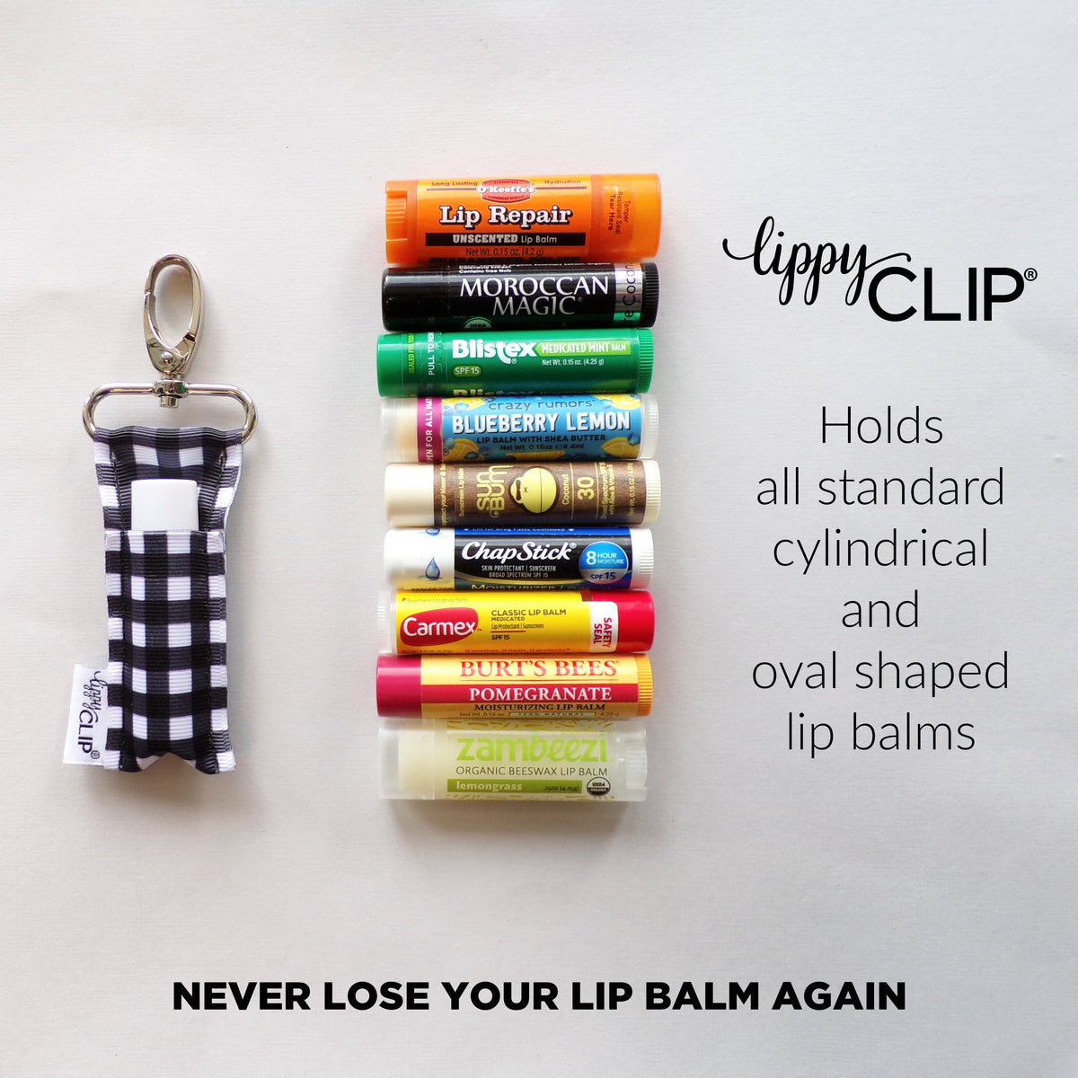Llama with Glasses LippyClip® Lip Balm Holder