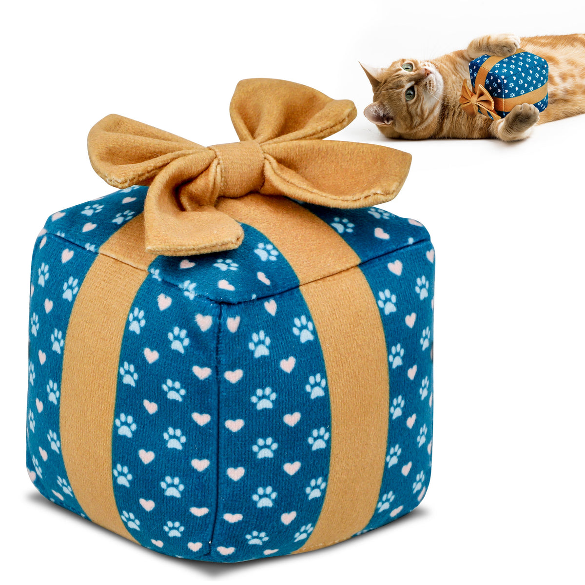 Gift Box Catnip & Crinkle Cat Toy