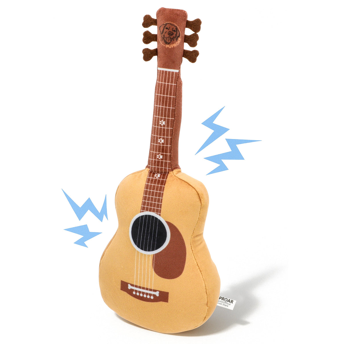 Guitar Squeaky & Crinkle Dog Toy