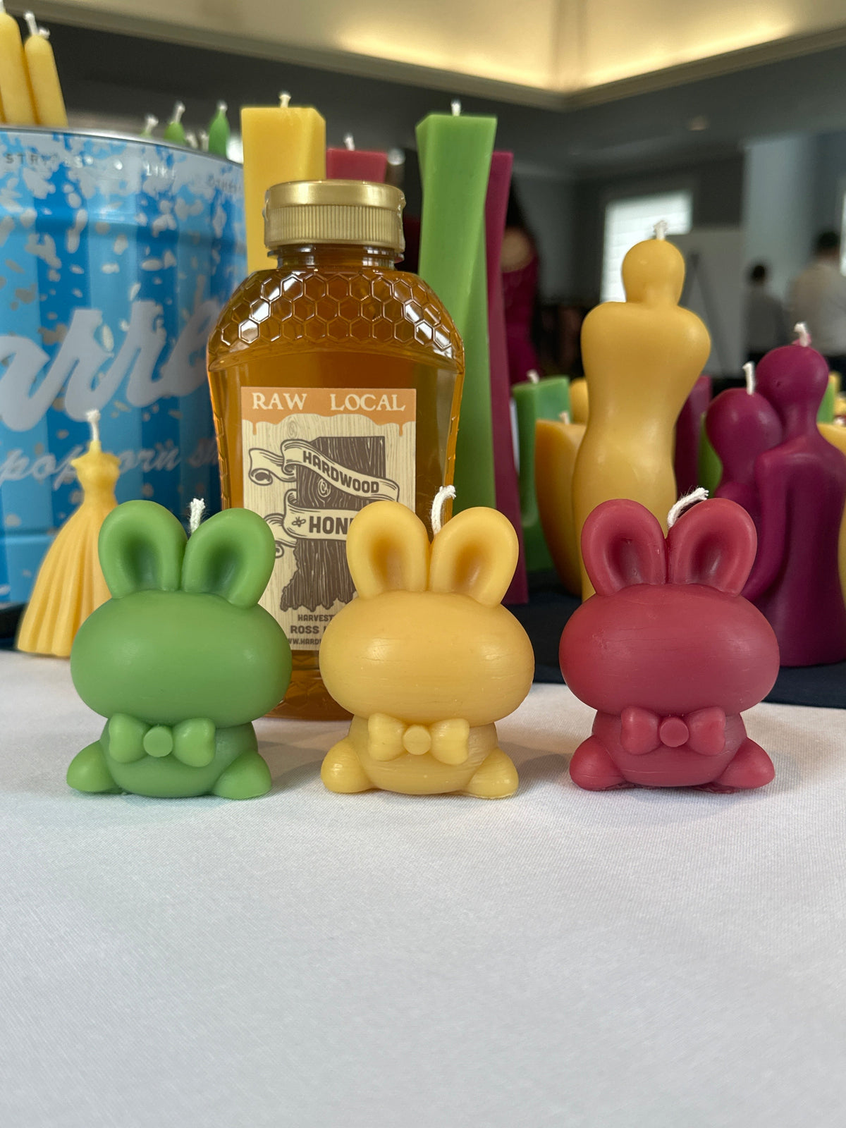 Bow Tie Bunny Beeswax Candle