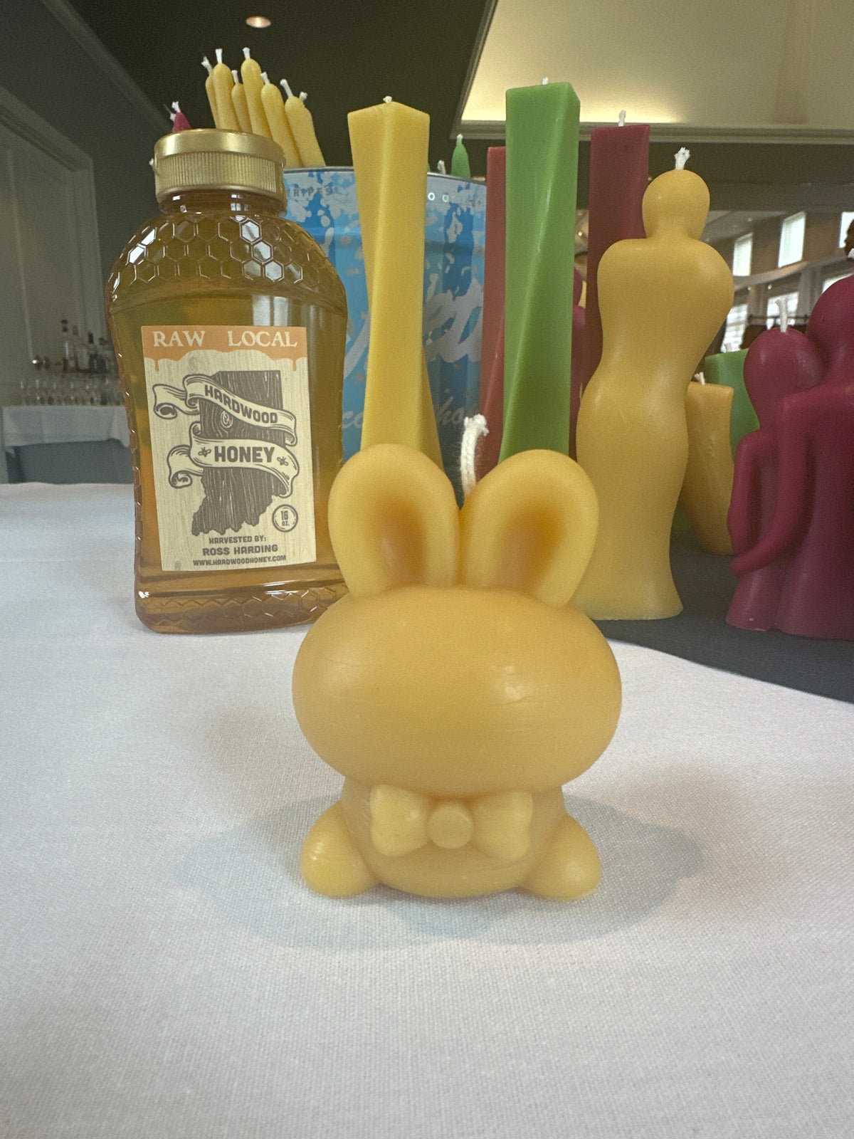 Bow Tie Bunny Beeswax Candle