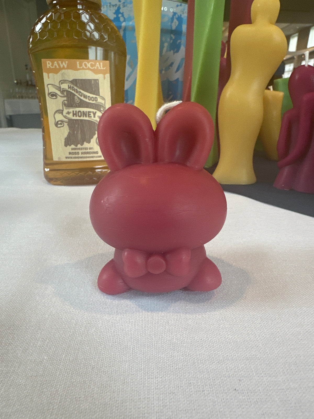 Bow Tie Bunny Beeswax Candle