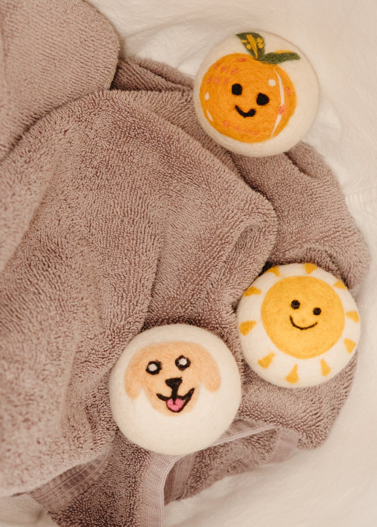 Organic Wool Dryer Balls--Avocados On Pink