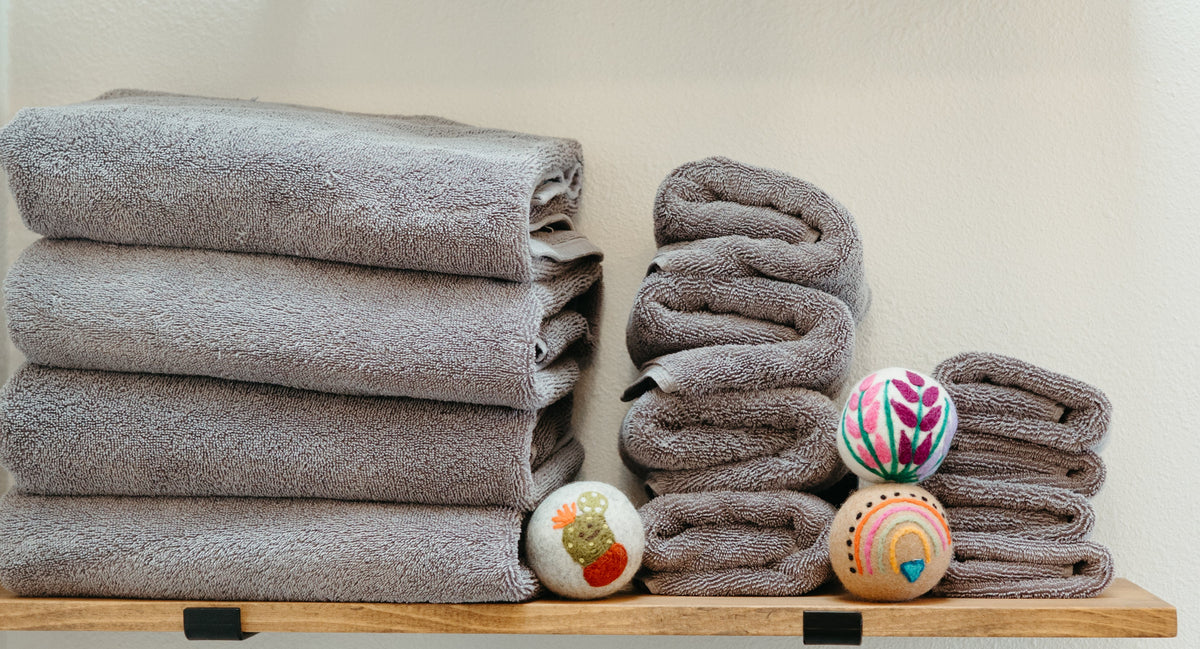 Organic Wool Dryer Balls--Avocados On Pink