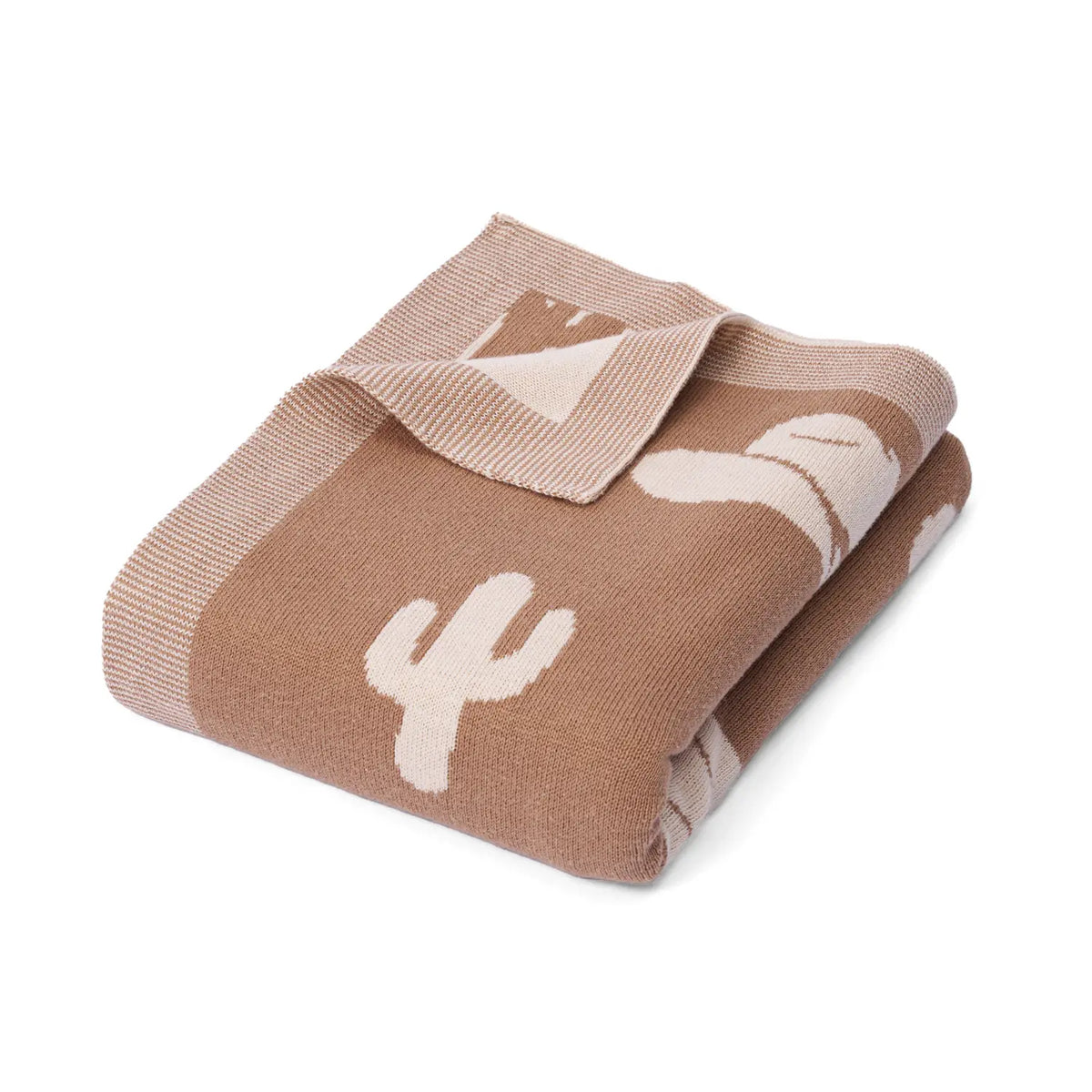 Cactus & Cowboy Jacquard Knit Baby Blanket