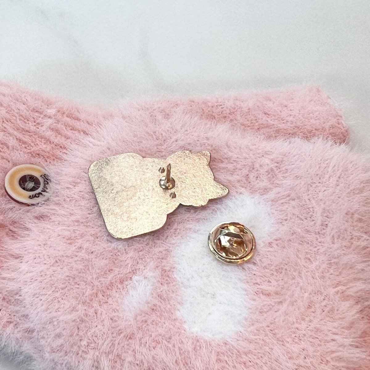 Work Hard Cat Enamel Pin – Funny Accessory for Cat Lovers